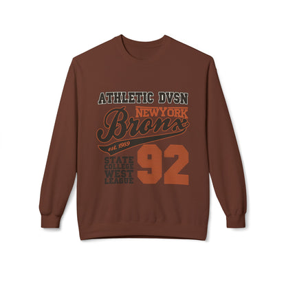 Vintage Athletic Crewneck Sweatshirt, Casual Pullover, Retro Style, Cozy Loungewear, Gift for Him/Her, Sports Fan Apparel Cocoa