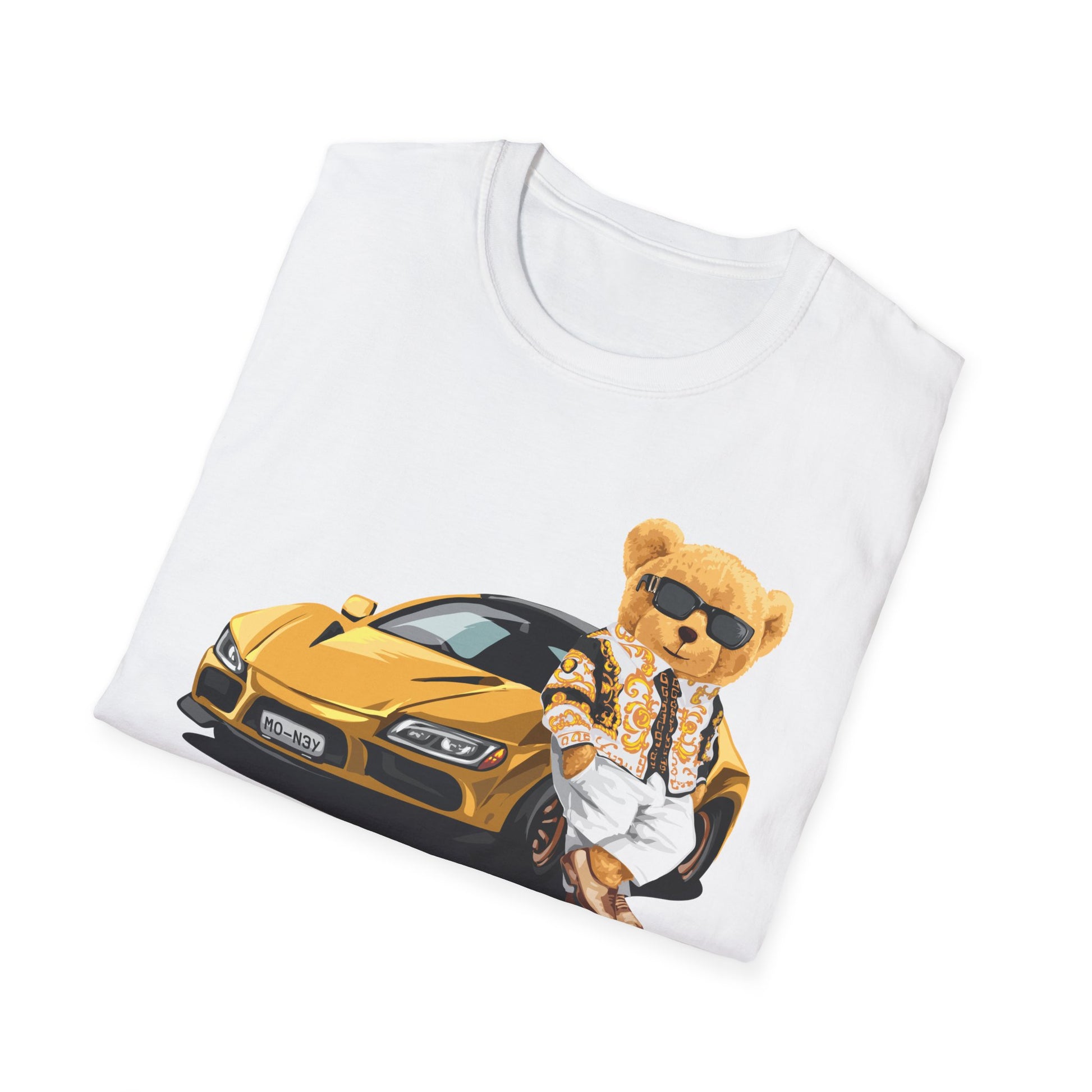 Luxury Lifestyle Bear T-Shirt, Vintage Car Tee, Unisex Graphic Shirt, Cool Fashion Apparel, Gift for Car Enthusiasts