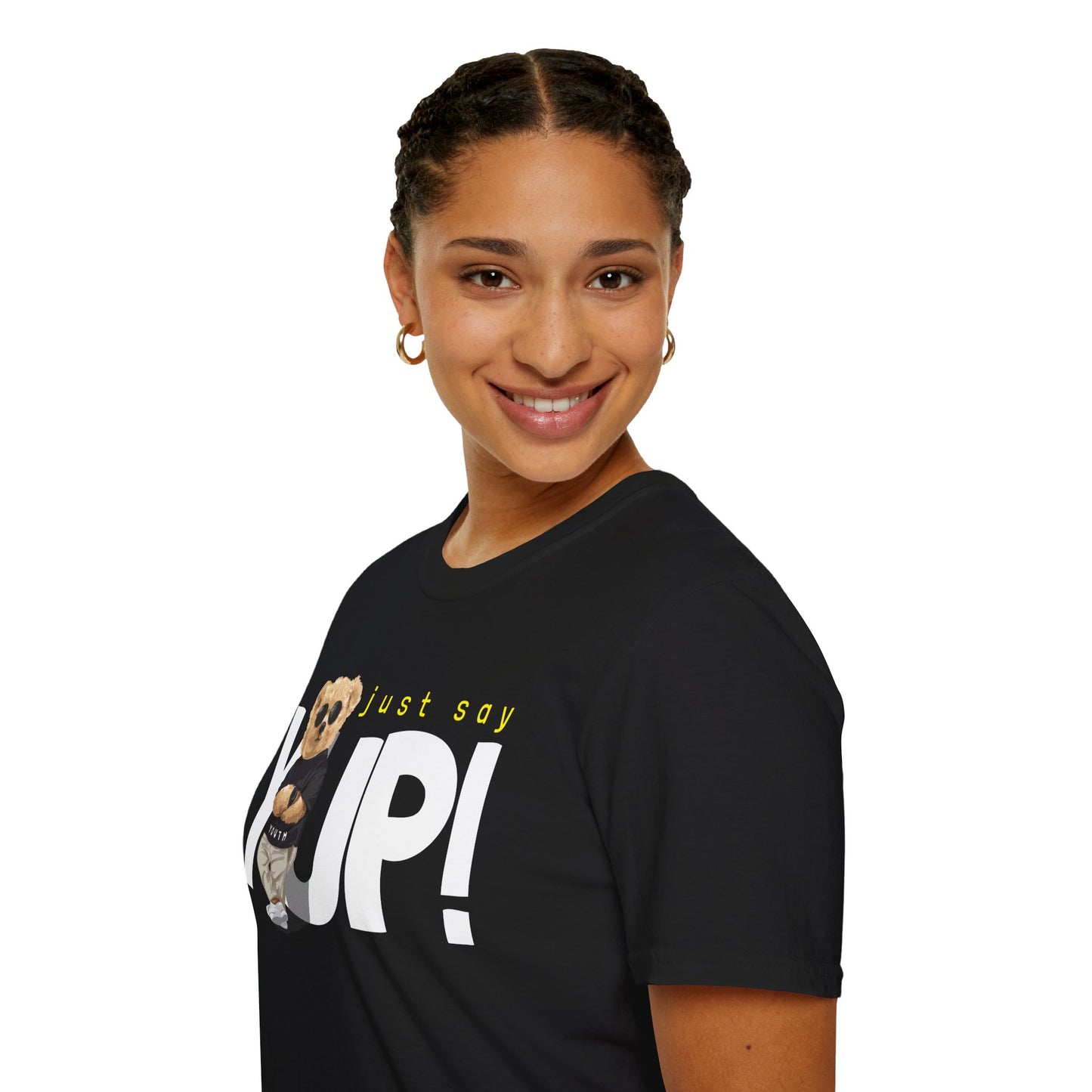 Unisex Casual Graphic Tee - Just Say YUP! Trendy T-Shirt for Everyday Wear, Gift for Friends, Fun Summer Fashion, Pop Culture Style