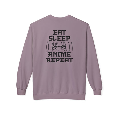 Anime Fan Crewneck Sweatshirt, Cozy Fleece, Gift for Anime Lovers, Casual Wear, Funny Sweatshirt