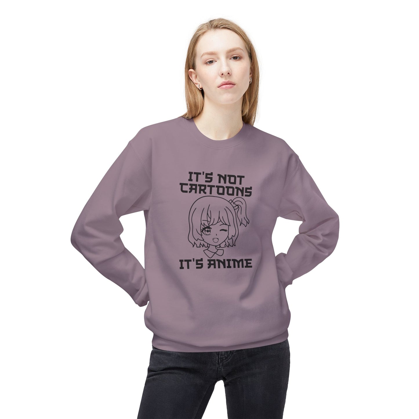 Anime Sweatshirt - It's Not Cartoons, Gift for Anime Fans, Casual Wear, Cozy Hoodie Alternative, Perfect for Conventions