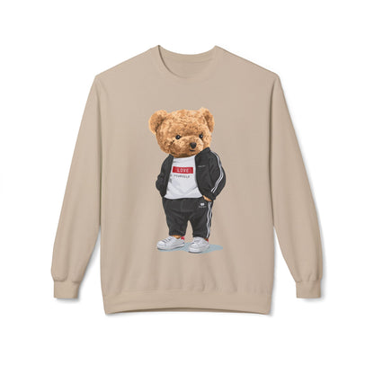 Teddy Bear Sweatshirt - Perfect for Teens, Gifts, Casual Wear, Winter Essentials, Cute Graphic Apparel Sand