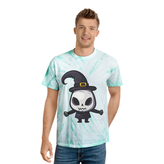 Whimsical Tie-Dye Tee, Fun Halloween Shirt, Spooky Casual Wear, Ghostly Gift for Kids, Witchy Vibe Apparel, Perfect for Parties - Cozy Kawaii LLC