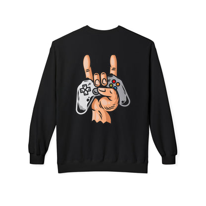 Gamer Fleece Crewneck Sweatshirt, Unisex Sweatshirt for Gamers, Gaming Apparel, Perfect Gift for Birthdays, Geek Culture, Casual Wear