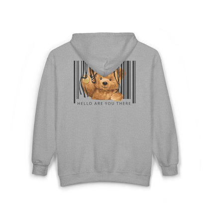 Cuddly Bear Zip Hoodie: Comfy Unisex Sweatshirt for Cozy Days, Cute Gift for Kids and Adults, Perfect for Birthdays, Holidays, Everyday Wear