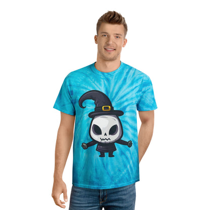 Whimsical Tie-Dye Tee, Fun Halloween Shirt, Spooky Casual Wear, Ghostly Gift for Kids, Witchy Vibe Apparel, Perfect for Parties - Cozy Kawaii LLC