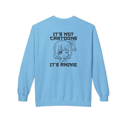 Anime Sweatshirt - It's Not Cartoons, Gift for Anime Fans, Casual Wear, Cozy Hoodie Alternative, Perfect for Conventions