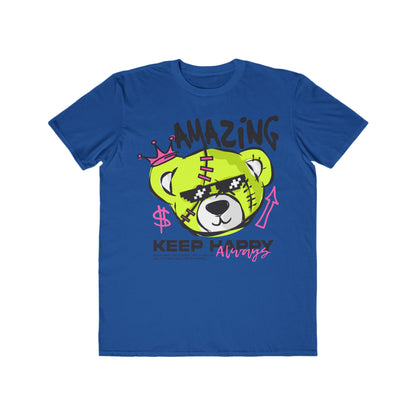 Amazing Keep Happy Urban Wear For Men, Trendy Graphic T-Shirt, Casual Wear, Gift for Him, Fun Summer Apparel Royal Blue