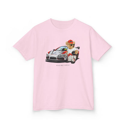 Kids Racing T-Shirt, Fun Kids Tee, Race Car Shirt, Birthday Gift for Boys, Cool Summer Tee, Car Lover Apparel Light Pink