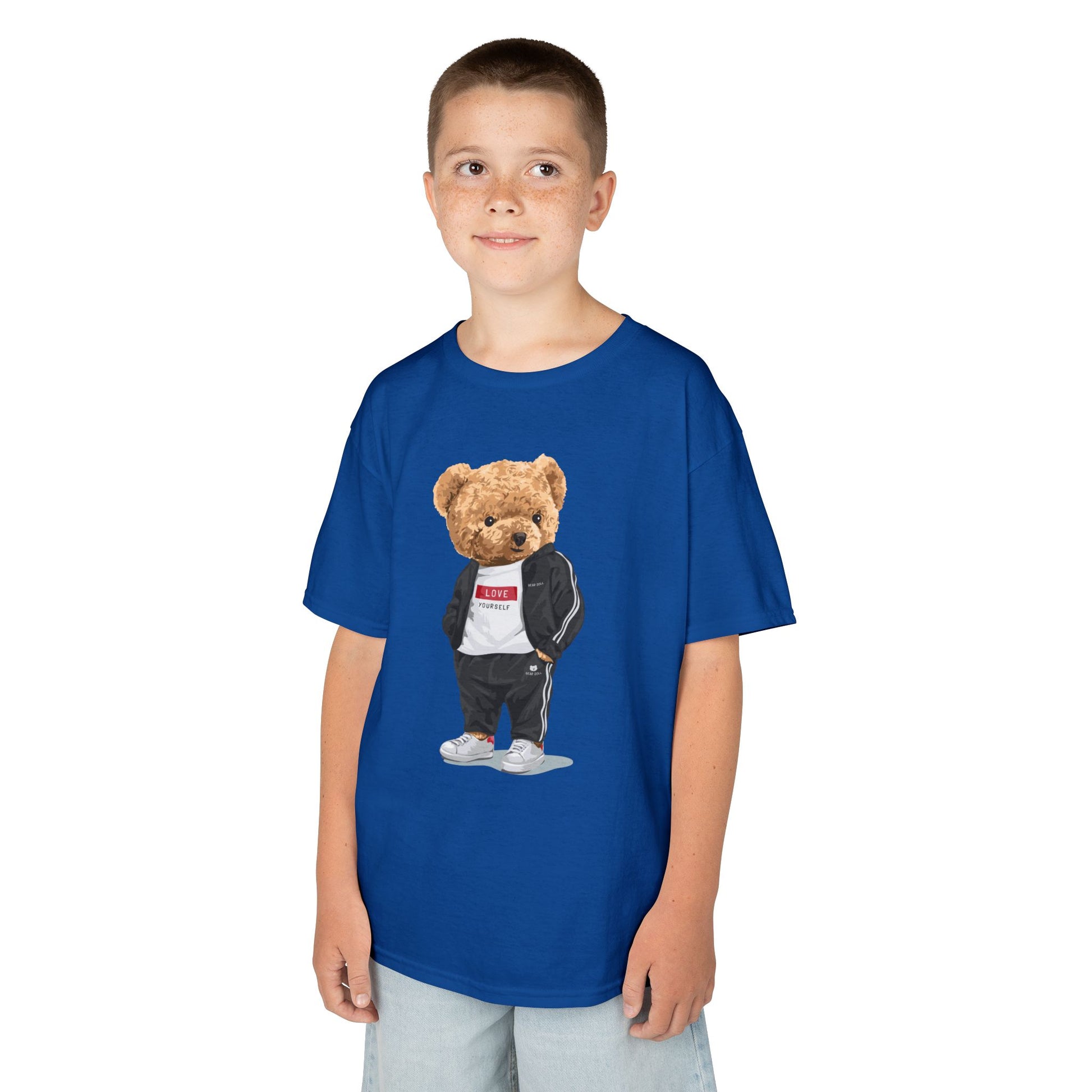 Youth Streetwear Graphic Tee - Fun Bear Design, Cool Kids T-Shirt, Summer Wear, Birthday Gift, Casual Outfit