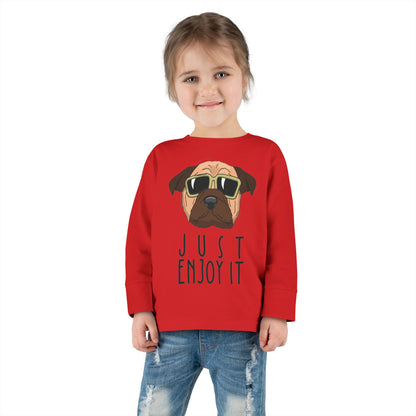 Cool Dog Toddler Long Sleeve Tee, Funny Kid Shirt, Cute Animal Tee, Gifts for Toddlers, Birthday Party Outfit, Animal Lover Apparel