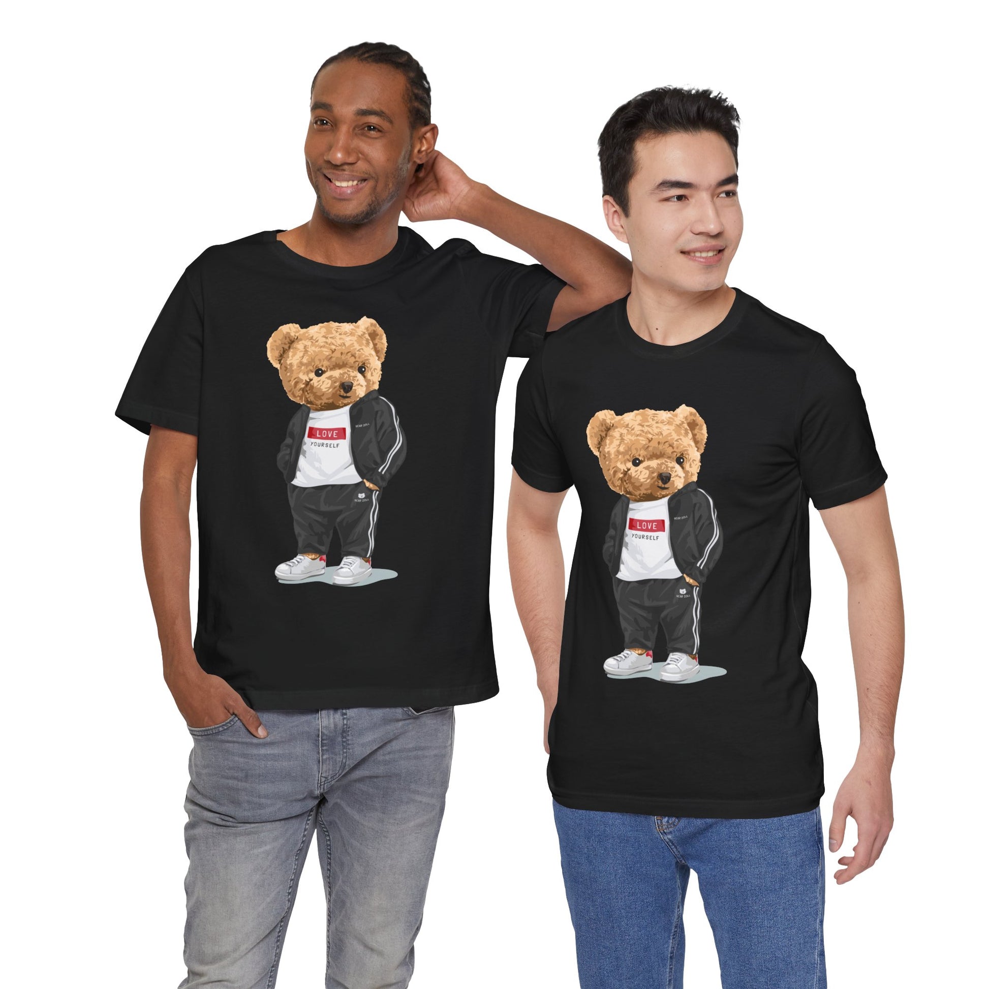 Streetwear Bear Graphic Tee, Casual Unisex T-Shirt, Fun Fashion for Teens, Gift for Birthday, Cool Outfit for Casual Days