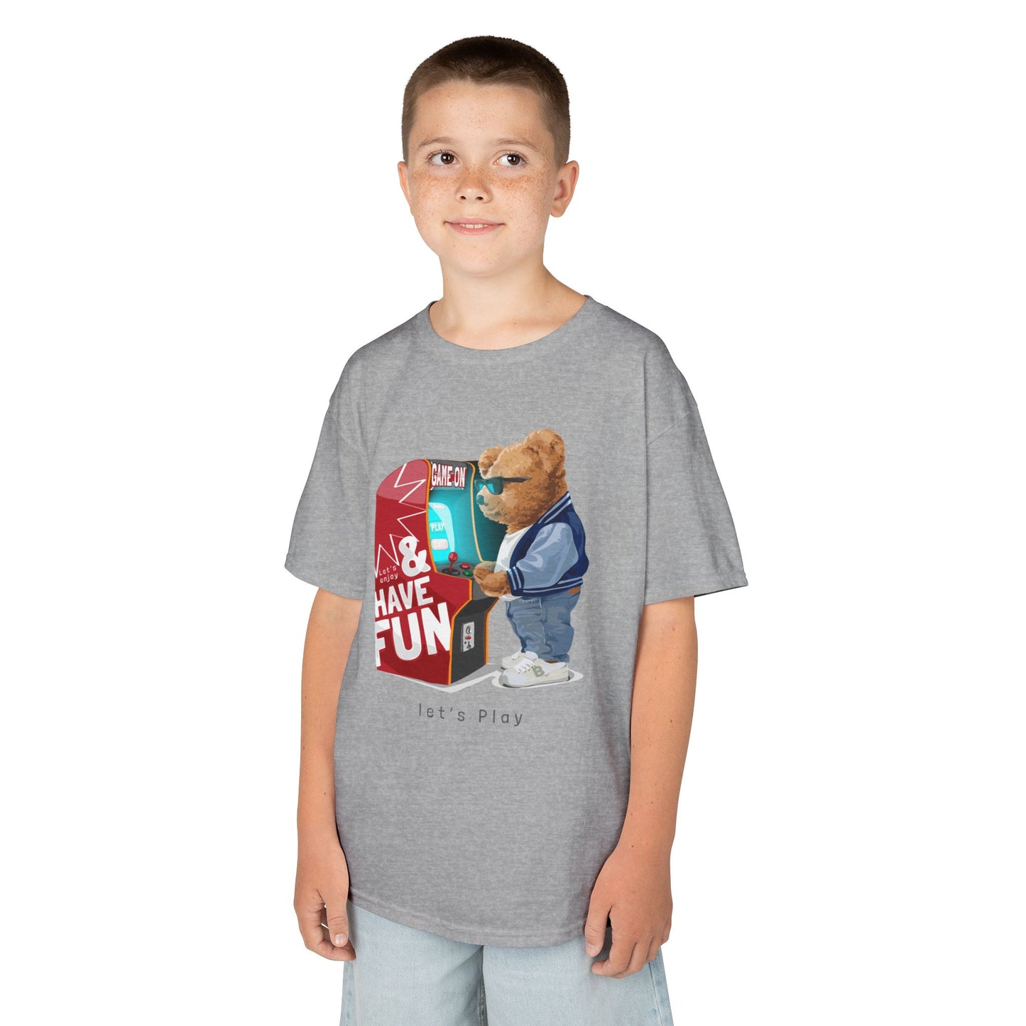 Cute Bear Gaming Kids Tee, Perfect for Fun Playtime, Birthday Gift, Casual Wear, Gift for Kids, Fun Kid’s Fashion
