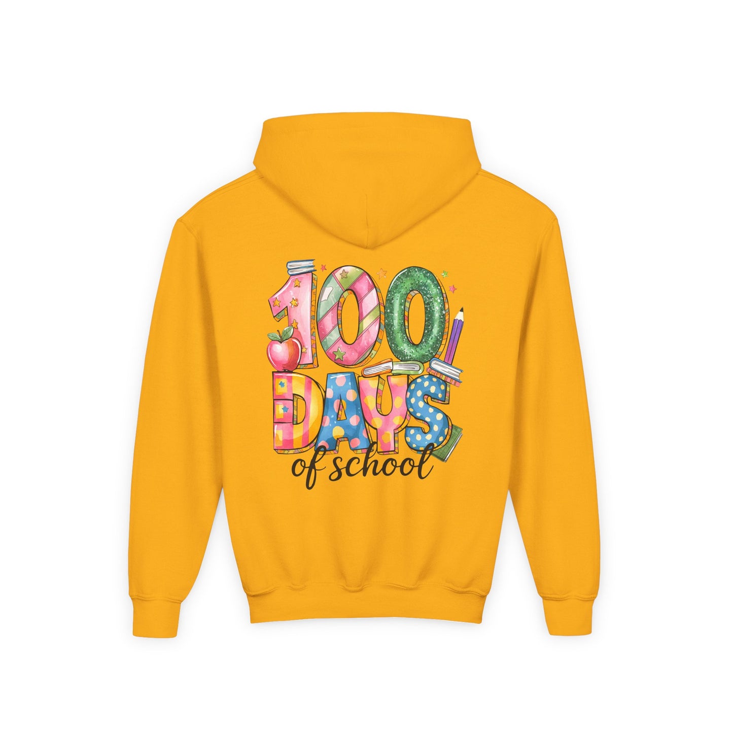 100 Days of School Youth Hoodie, Celebrate Achievement Sweatshirt, Fun Kids Apparel, School Milestone Gift, Classroom Celebration Wear
