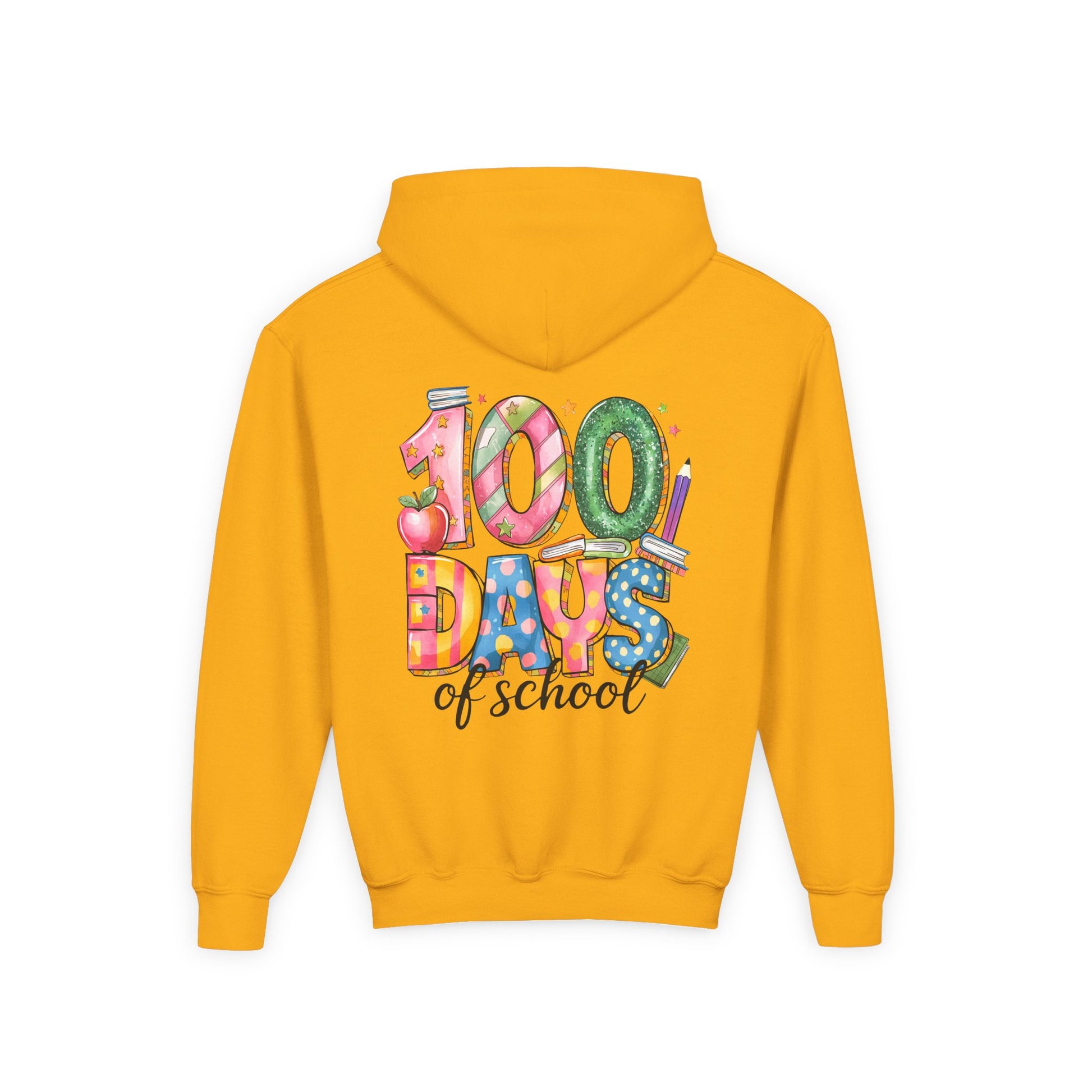 100 Days of School Youth Hoodie, Celebrate Achievement Sweatshirt, Fun Kids Apparel, School Milestone Gift, Classroom Celebration Wear