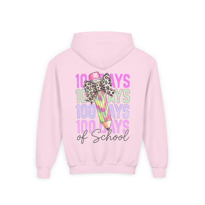 100 Days of School Youth Hoodie - Bright Fun Sweatshirt, School Celebration Gift, Kids Apparel, Learning Milestone, Back to School