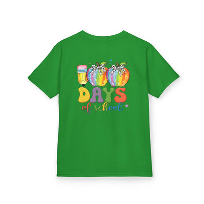 Colorful 100 Days of School Kids Tee, Fun T-Shirt, Back to School, Teacher Gift, Rainbow Design, Kid's Clothing