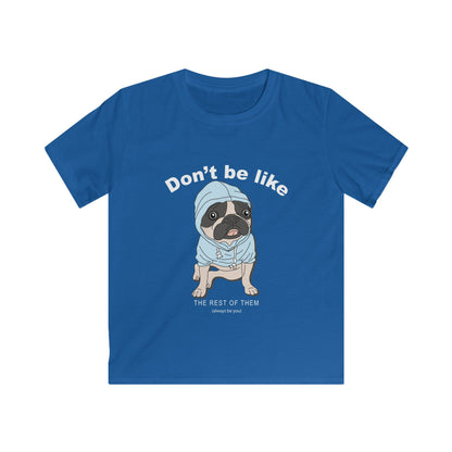 Cute Pug Kids Tee, Youth Dog T-Shirt, Funny Pet Lover Gift, Animal Themed Shirt, Kids Birthday Present Royal