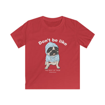 Cute Pug Kids Tee, Youth Dog T-Shirt, Funny Pet Lover Gift, Animal Themed Shirt, Kids Birthday Present Red