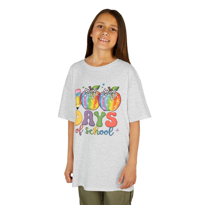 Colorful 100 Days of School Kids Tee, Fun T-Shirt, Back to School, Teacher Gift, Rainbow Design, Kid's Clothing