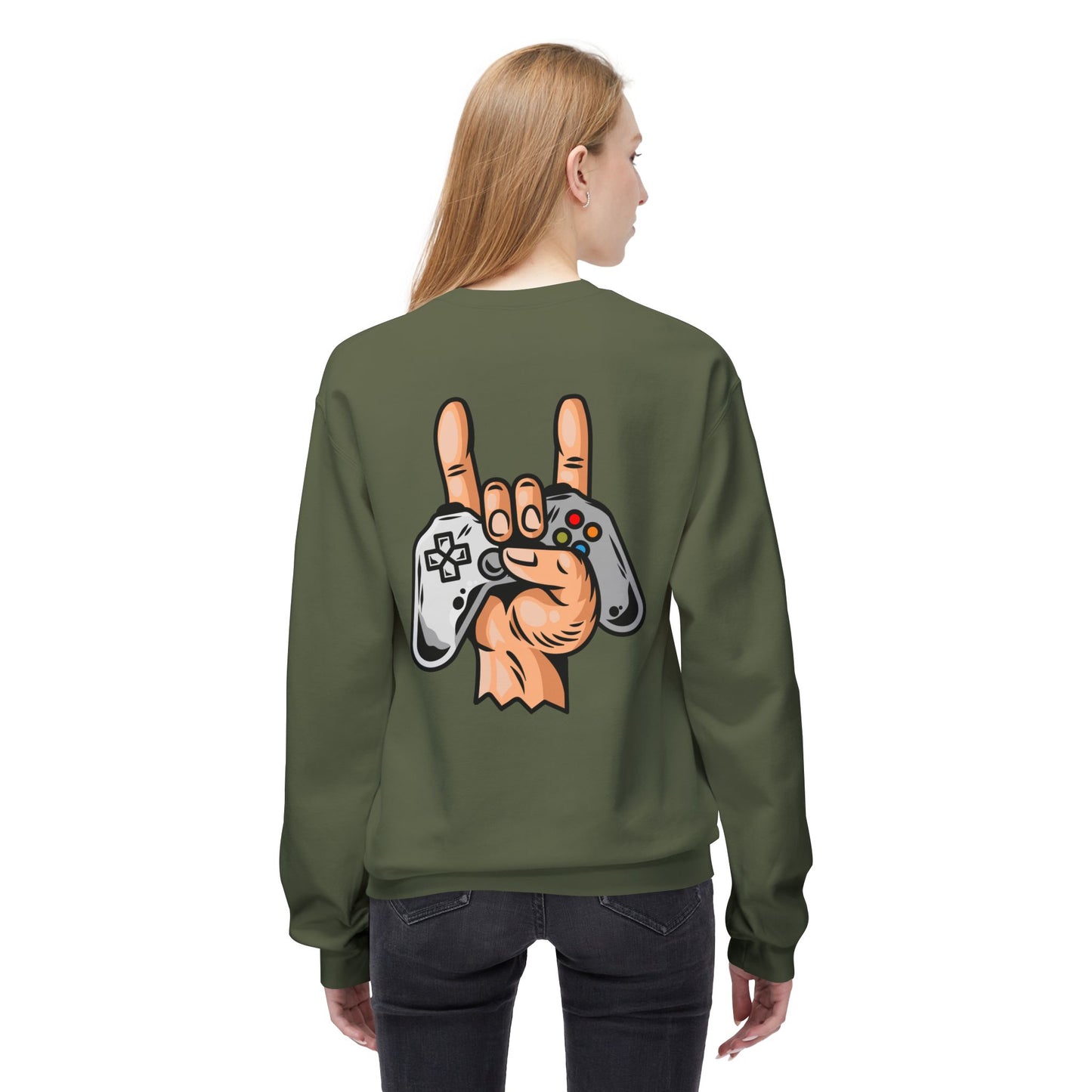 Gamer Fleece Crewneck Sweatshirt, Unisex Sweatshirt for Gamers, Gaming Apparel, Perfect Gift for Birthdays, Geek Culture, Casual Wear