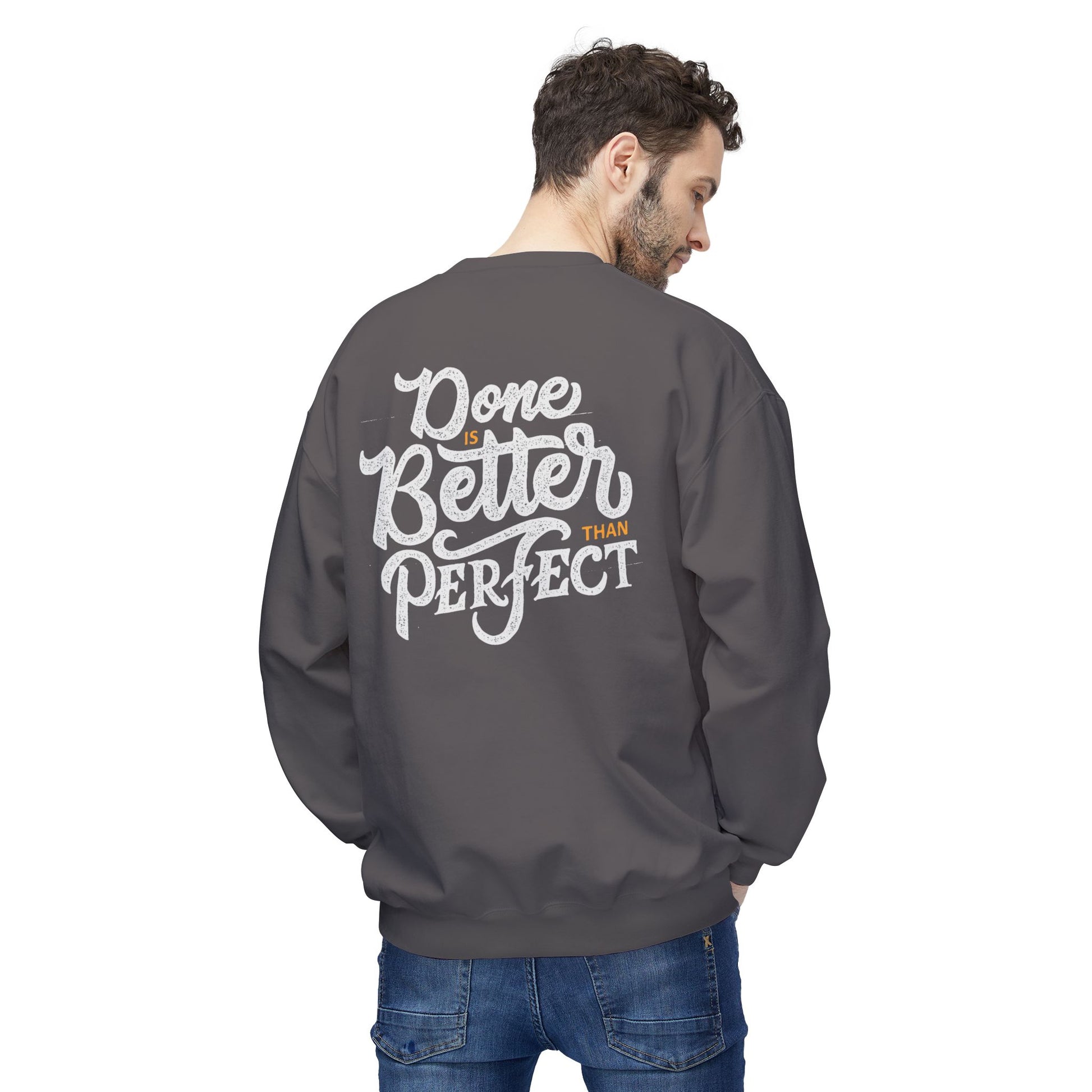 Motivational Fleece Sweatshirt: Cozy Crewneck, Perfect for Self-Care Days, Gift for Friends, Inspirational Quotes, Peer Encouragement