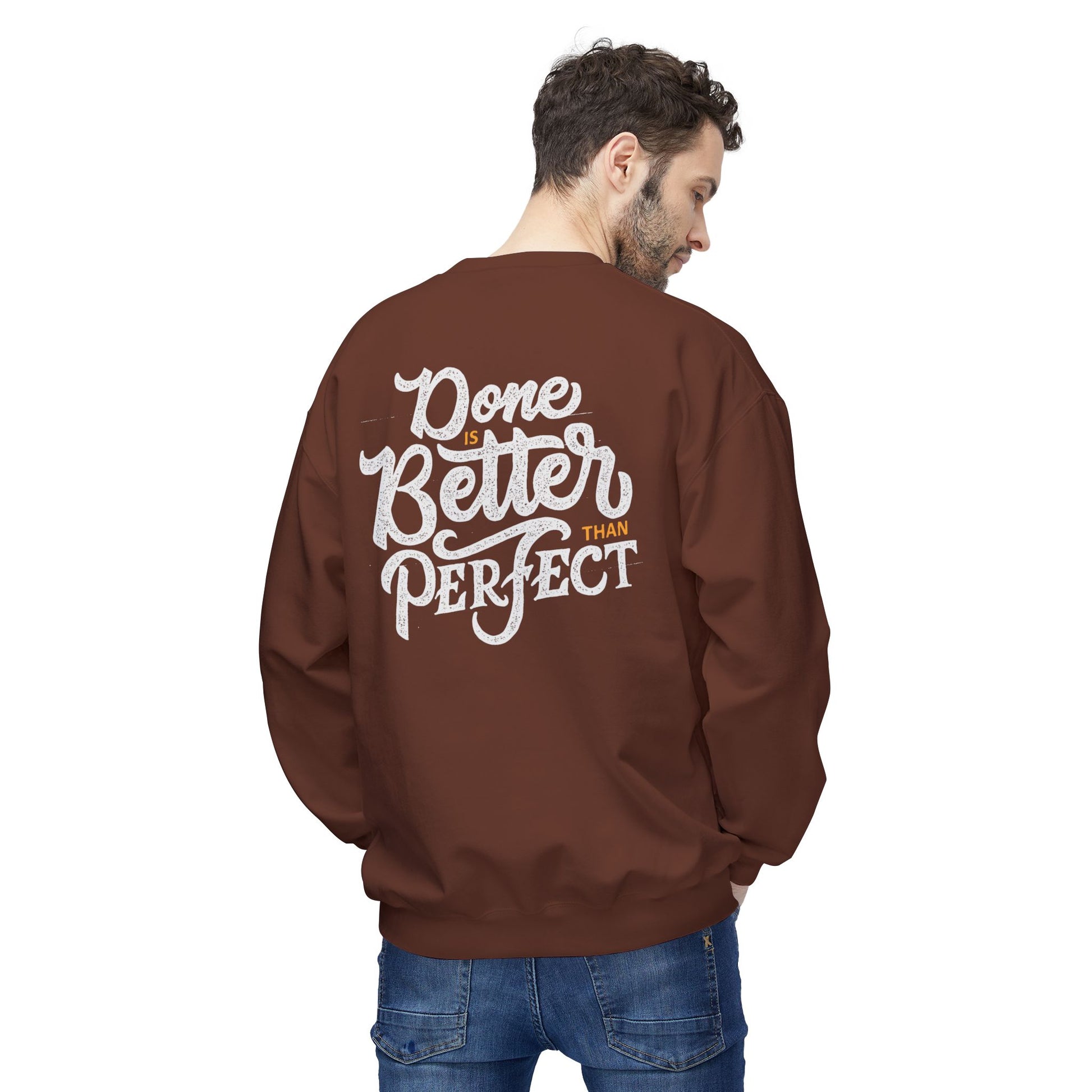 Motivational Fleece Sweatshirt: Cozy Crewneck, Perfect for Self-Care Days, Gift for Friends, Inspirational Quotes, Peer Encouragement
