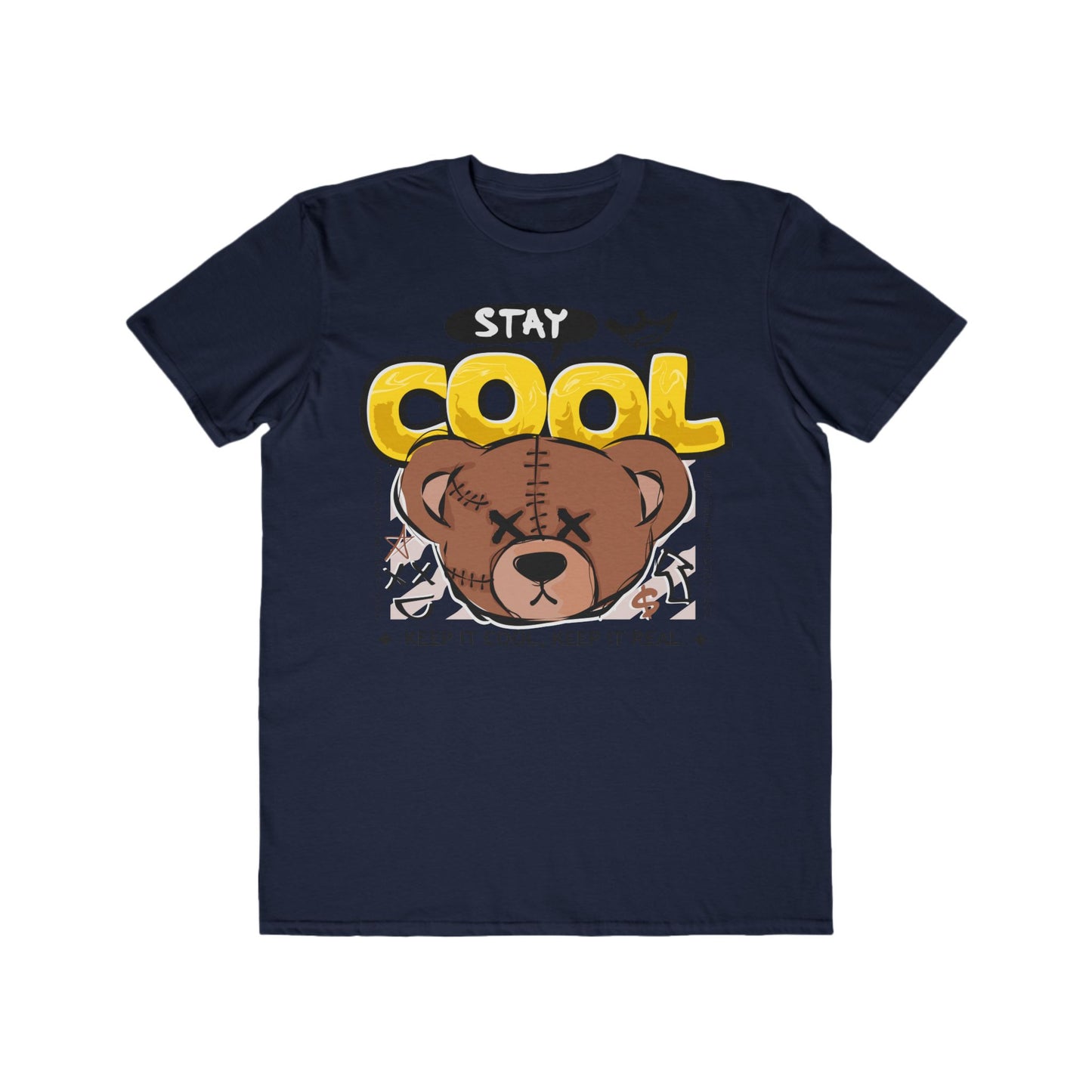 Stay Cool Urban Wear For Men, Cute Graphic T-Shirt, Casual Wear, Birthday Gift, Streetwear Style, Summer Apparel Navy