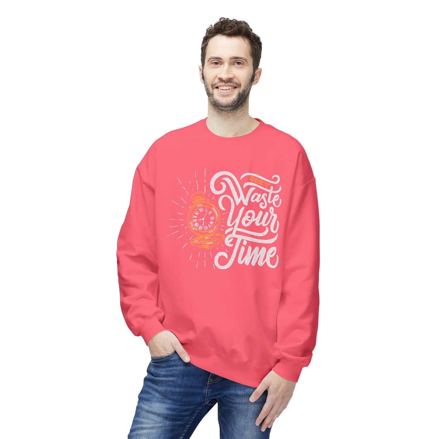 Time Reminder Crewneck Sweatshirt | Cozy Gift for Friends, Casual Wear, Motivation, Birthdays, Fun Philosophy Fashion