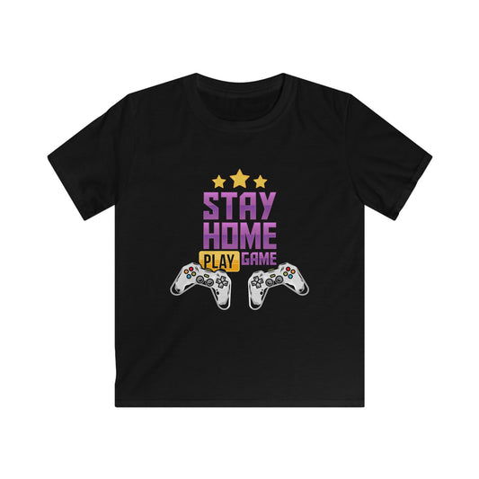 Playful Gaming Tee for Kids, Perfect for Birthdays, Christmas, Gaming Parties, Stay Home Vibes, Fun and Cool Style Black