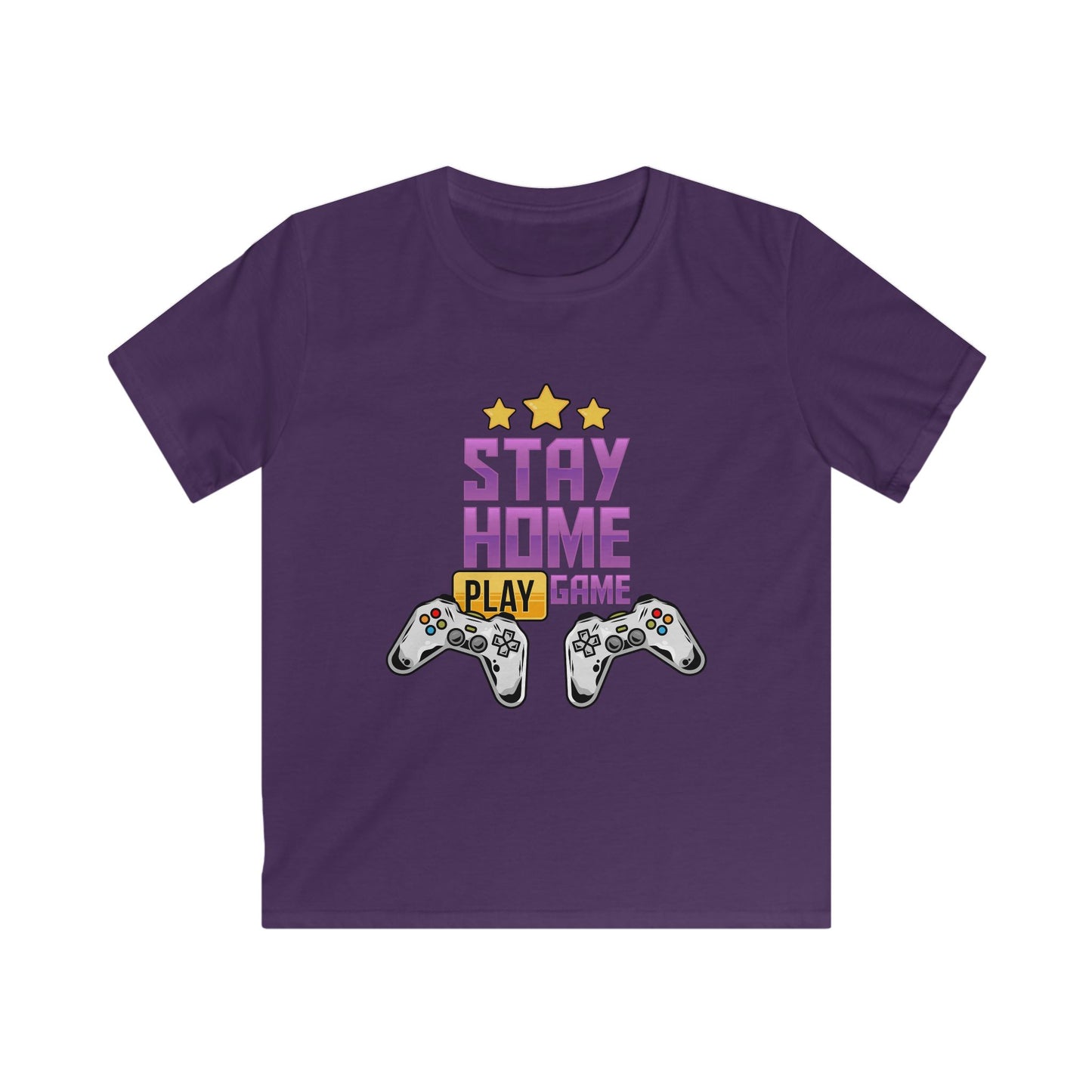 Playful Gaming Tee for Kids, Perfect for Birthdays, Christmas, Gaming Parties, Stay Home Vibes, Fun and Cool Style Purple