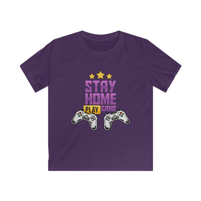 Playful Gaming Tee for Kids, Perfect for Birthdays, Christmas, Gaming Parties, Stay Home Vibes, Fun and Cool Style Purple