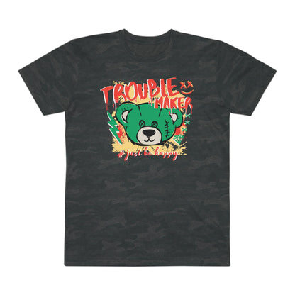 Urban Bear Graphic Tee - Trendy Men’s Jersey T-Shirt, Cool Casual Wear, Streetwear Style, Gift for Him, Unique Fashion Statement Storm Camo