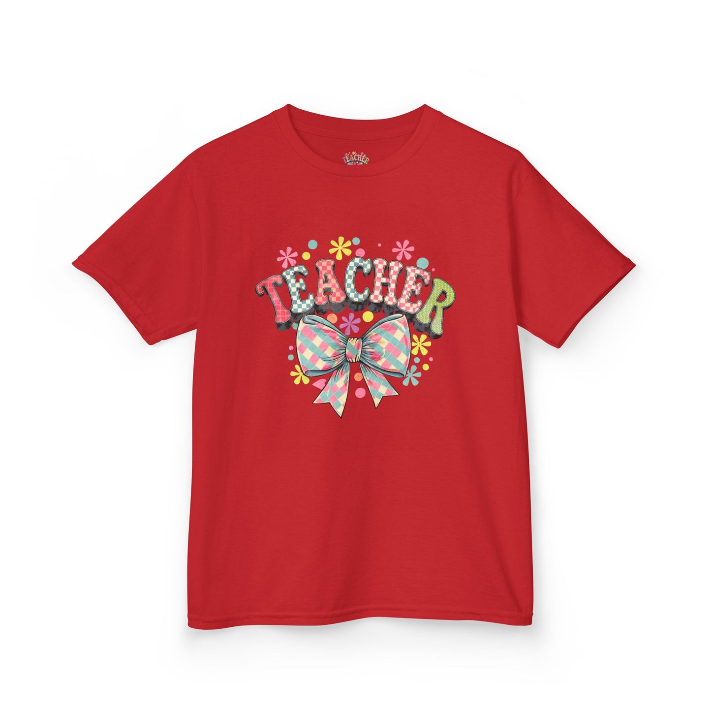 Cute Teacher Kids T-Shirt, Back to School Gift, Classroom Shirt, Kids Apparel, Teacher Appreciation Shirt, Fun Kids Tee Red