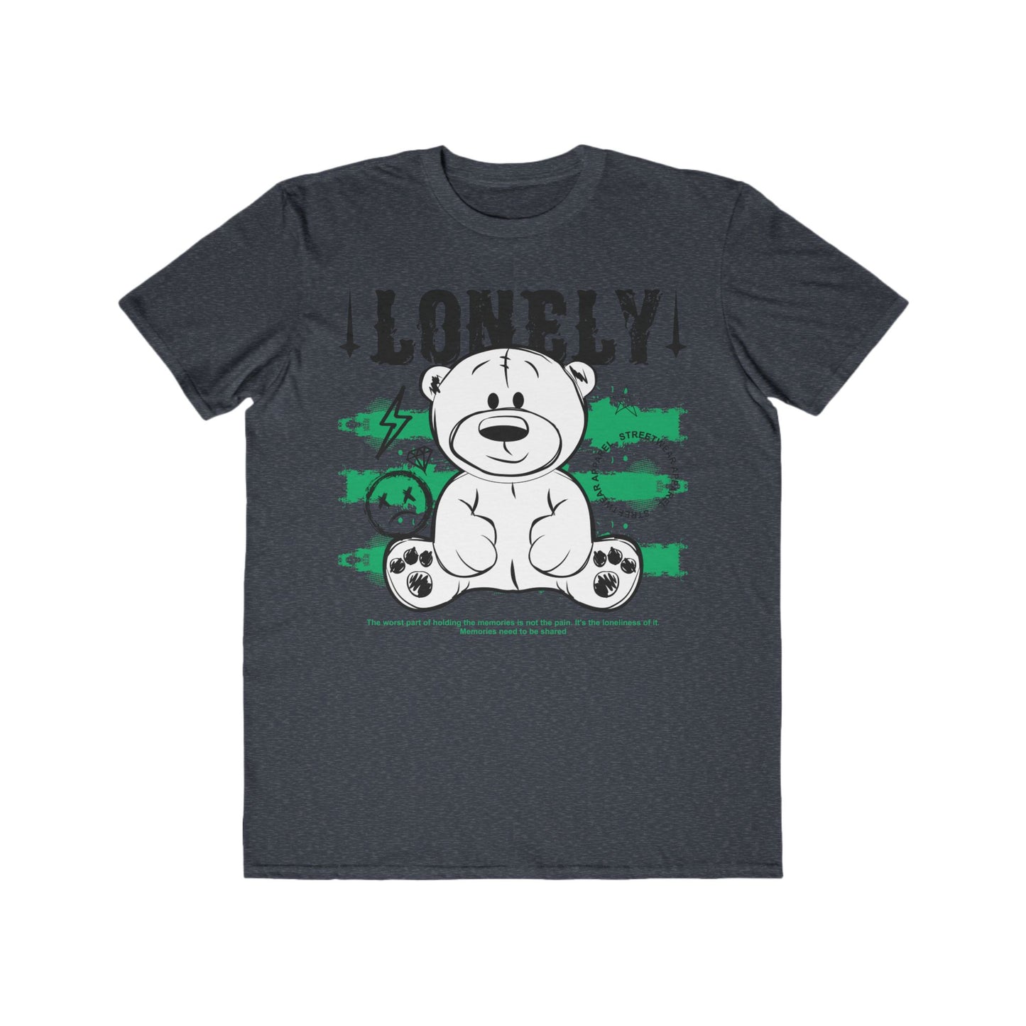 Urban Wear For Men Fashion Tee with Bear Design - Perfect for Casual Days, Gifting, Birthdays, Holidays, and Trendy Outfits Heather Navy