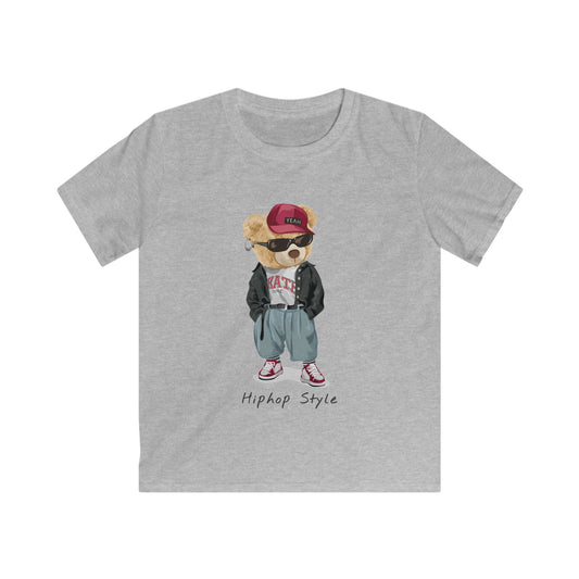 Hip Hop Style Kids Tee - Trendy Youth Shirt, Cool Graphic Tee, Hip Hop Culture Apparel, Birthday Gift for Kids, Stylish Summer Wear Sport Grey