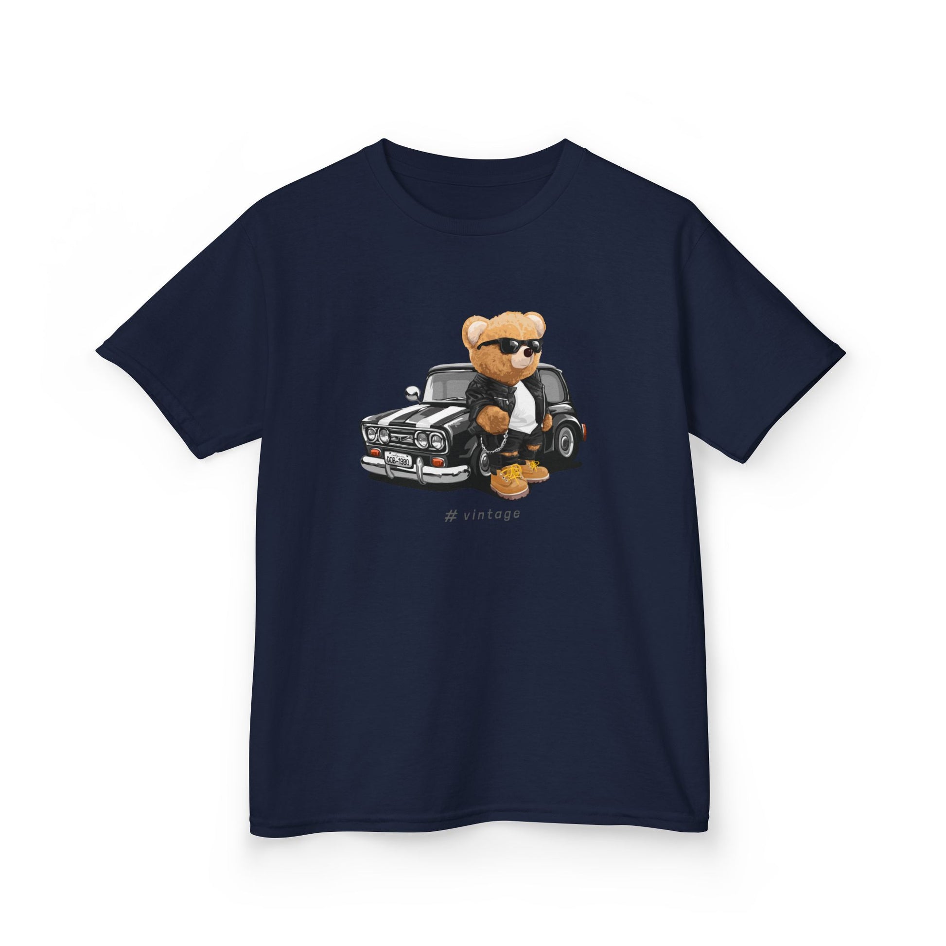 Cool Bear Kid's Tee, Funky Kids Shirt, Fun Summer Tee, Toddler Fashion, Gift for Kids Birthday Navy
