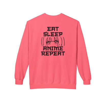 Anime Fan Crewneck Sweatshirt, Cozy Fleece, Gift for Anime Lovers, Casual Wear, Funny Sweatshirt