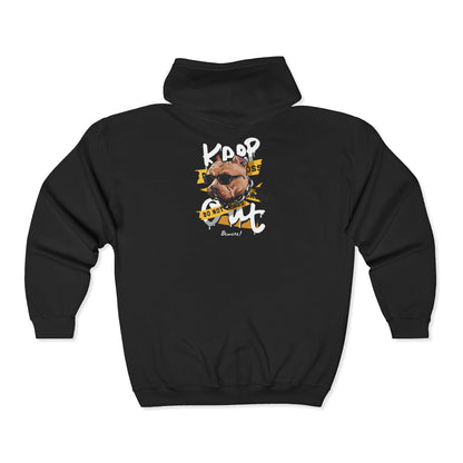 Cool & Cozy Zip-Up Hoodie with Motivational Quote, Unisex Sweatshirt, Perfect for Casual Wear, Gifts, Celebrations Black