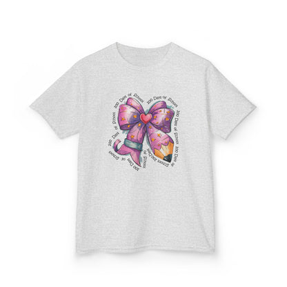Kids Bow Graphic Tee, Birthday Gift for Girls, Cute Summer Top, Fun Kids Clothing, Birthday Party Attire, Playful Fashion Ash XL
