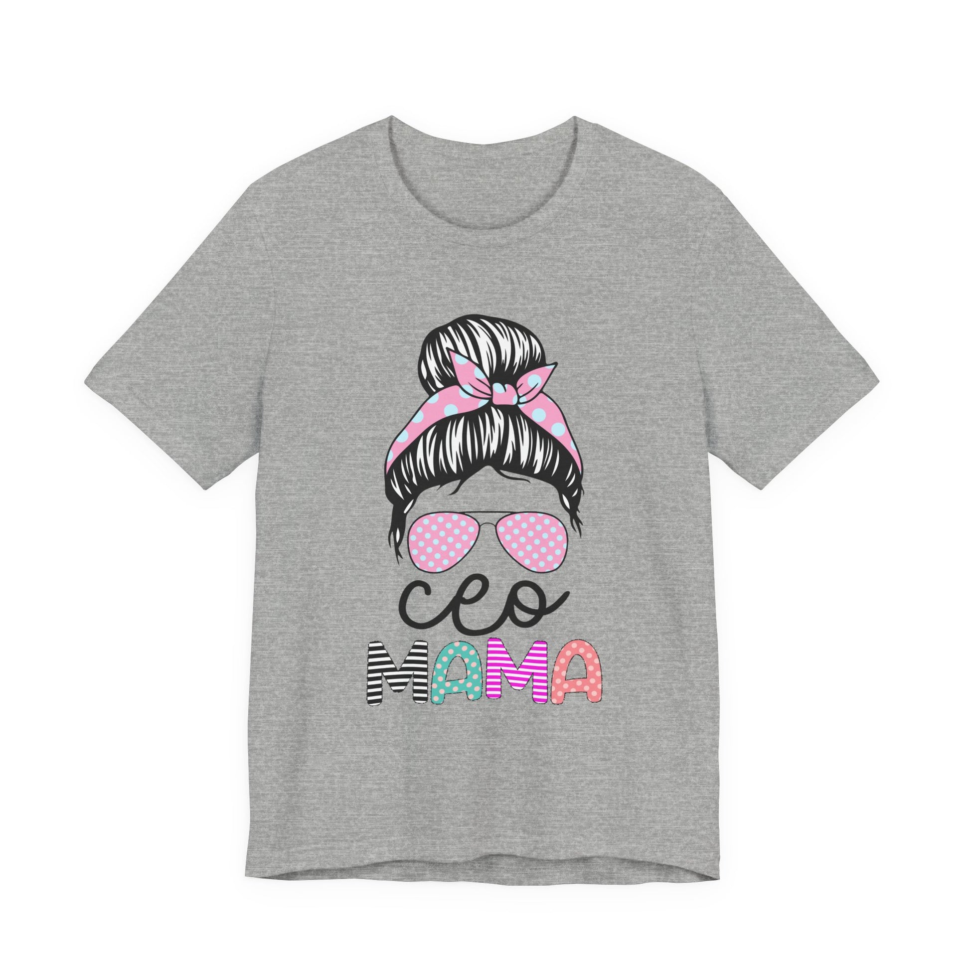 CEO Mama Graphic Tee, Unisex T-Shirt for Moms, Gift for New Mothers, Casual Summer Top, Fun Parenting Apparel, Mother's Day Gift Athletic Heather