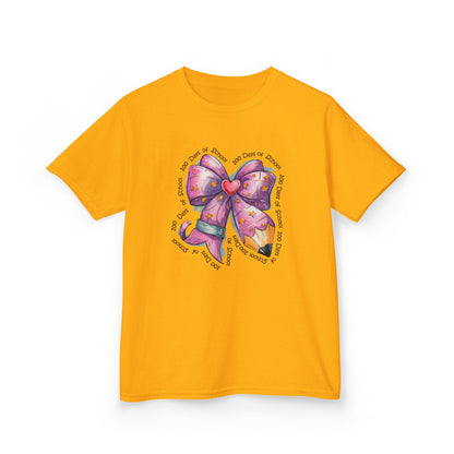 Kids Bow Graphic Tee, Birthday Gift for Girls, Cute Summer Top, Fun Kids Clothing, Birthday Party Attire, Playful Fashion Gold