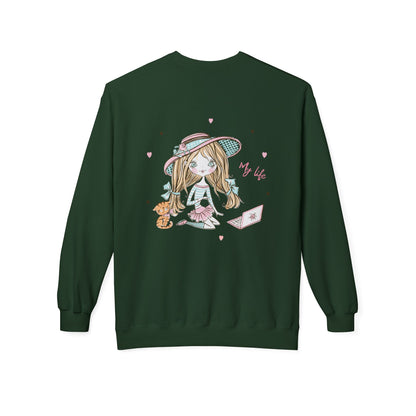 Cute Illustrated Crewneck Sweatshirt, Cozy Everyday Wear, Gift for Her, Fun Fashion, Casual Outfit, Birthday Present