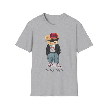 Hip Hop Bear T-Shirt | Cool Graphic Tee, Streetwear, Casual Wear, Gift for Teens, Hip Hop Style