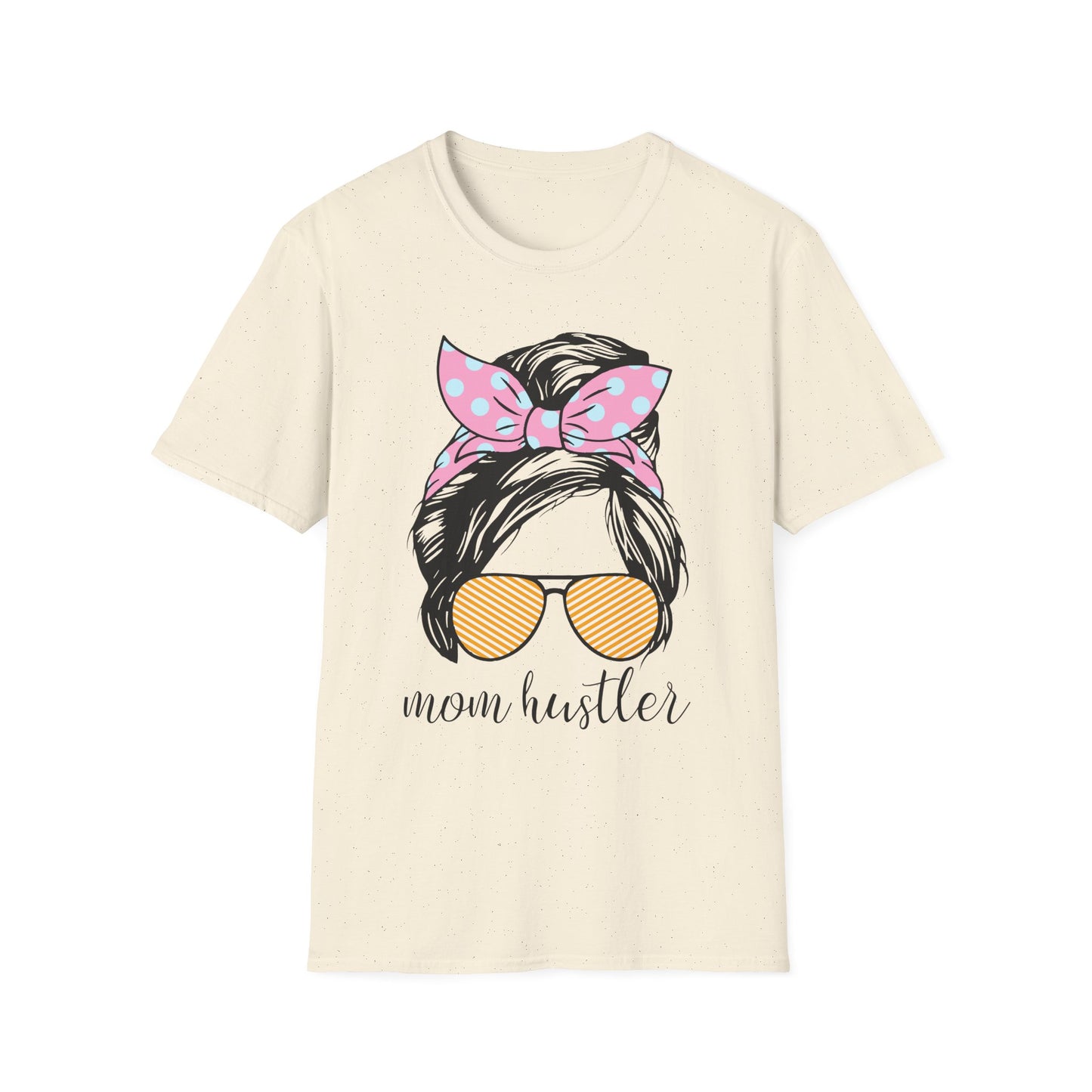 Mom Hustler T-Shirt, Cute Mom Gift, Casual Wear, Mother's Day Outfit, Gift for Moms, Everyday Style Natural