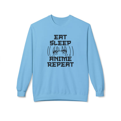 Anime Fan Crewneck Sweatshirt, Cozy Fleece, Gift for Anime Lovers, Casual Wear, Funny Sweatshirt Sky