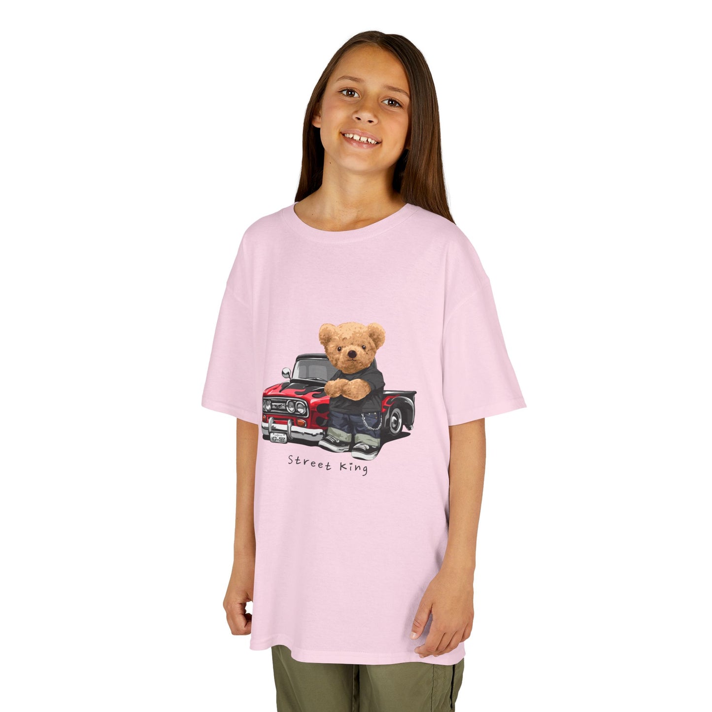 Adorable Kids Teddy Bear Tee, Fun Kids Shirt, Cute Casual Wear, Animal Lover Gift, Birthday Present, Childrens Clothing Light Pink