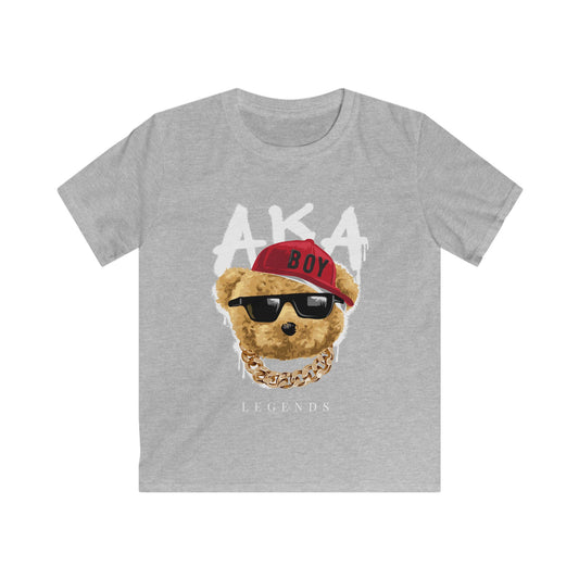 Cool Bear Graphic Kids Tee, Fun Animal T-Shirt, Trendy Youth Apparel, Perfect Gift for Boys, Summer Wear, Birthday Surprise Sport Grey