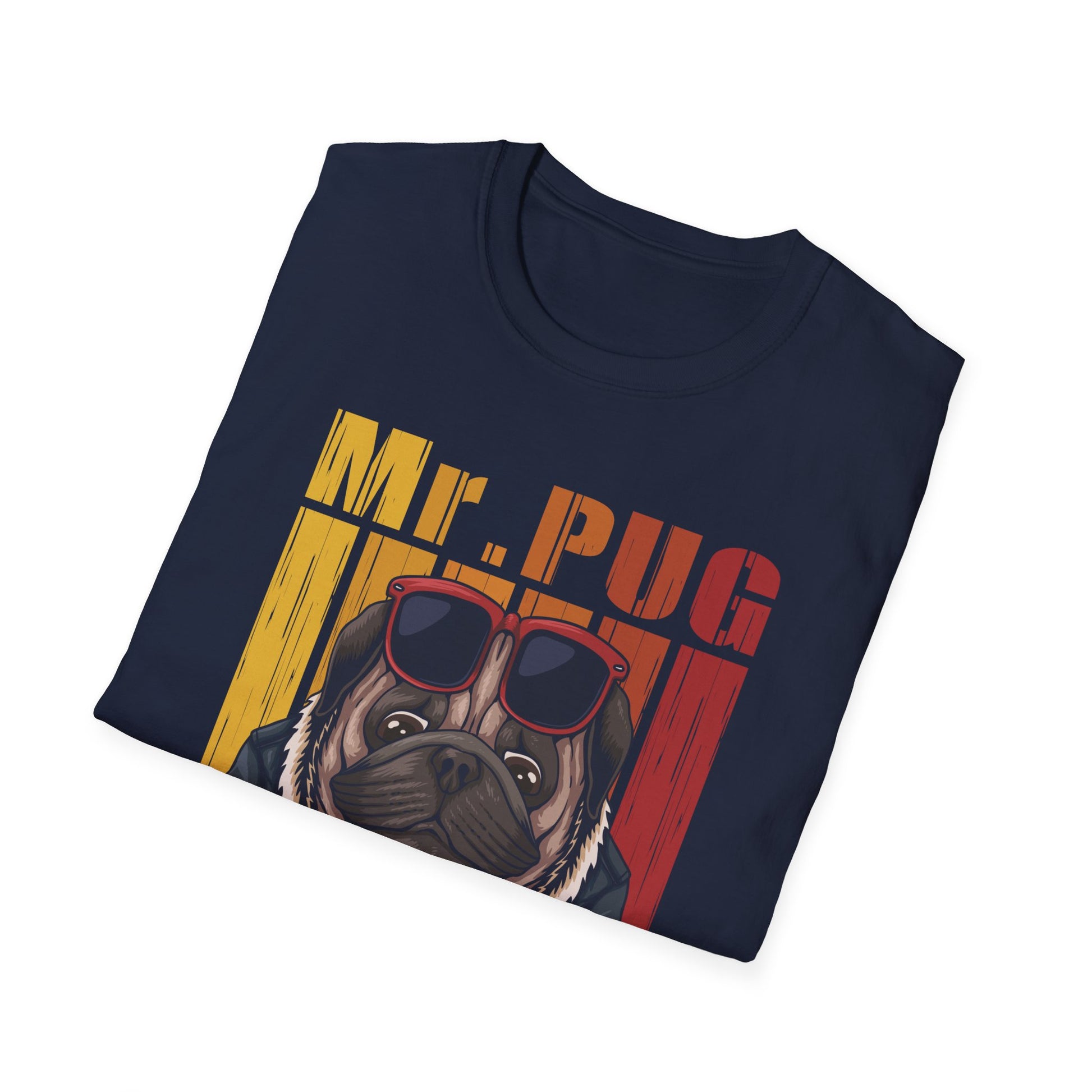 Pug Graphic T-Shirt for Dog Lovers, Unisex Softstyle Tee, Funny Pet Shirt, Gift for Dog Owners, Casual Wear, Birthday Gift