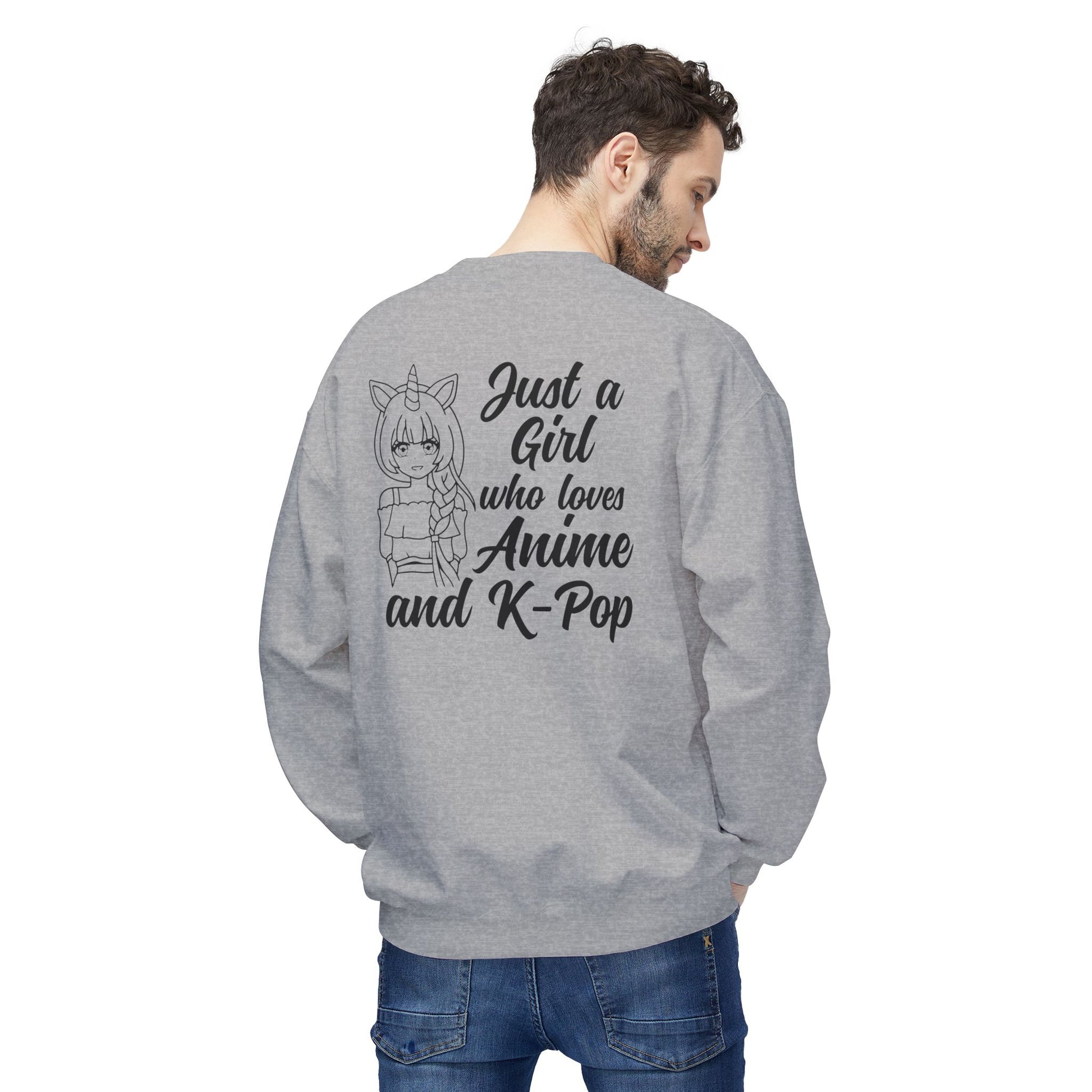 Anime & K-Pop Crewneck Sweatshirt, Cozy Gift for Fans, Cute Fashion for Anime Lovers, Perfect for Casual Outfits, Birthday & Holiday Gift